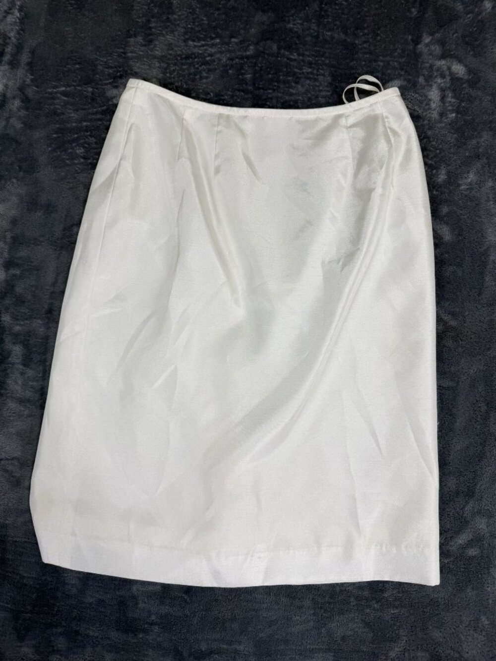 Le Suit Womens White Knee-Length Lined Skirt Size 4